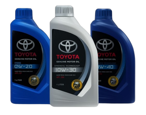 Toyota genuine motor oil range